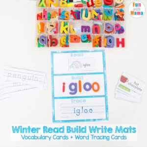 Winter Read Build Write Mats