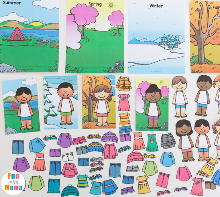 Dress Up Seasons + Weather FOr Kids