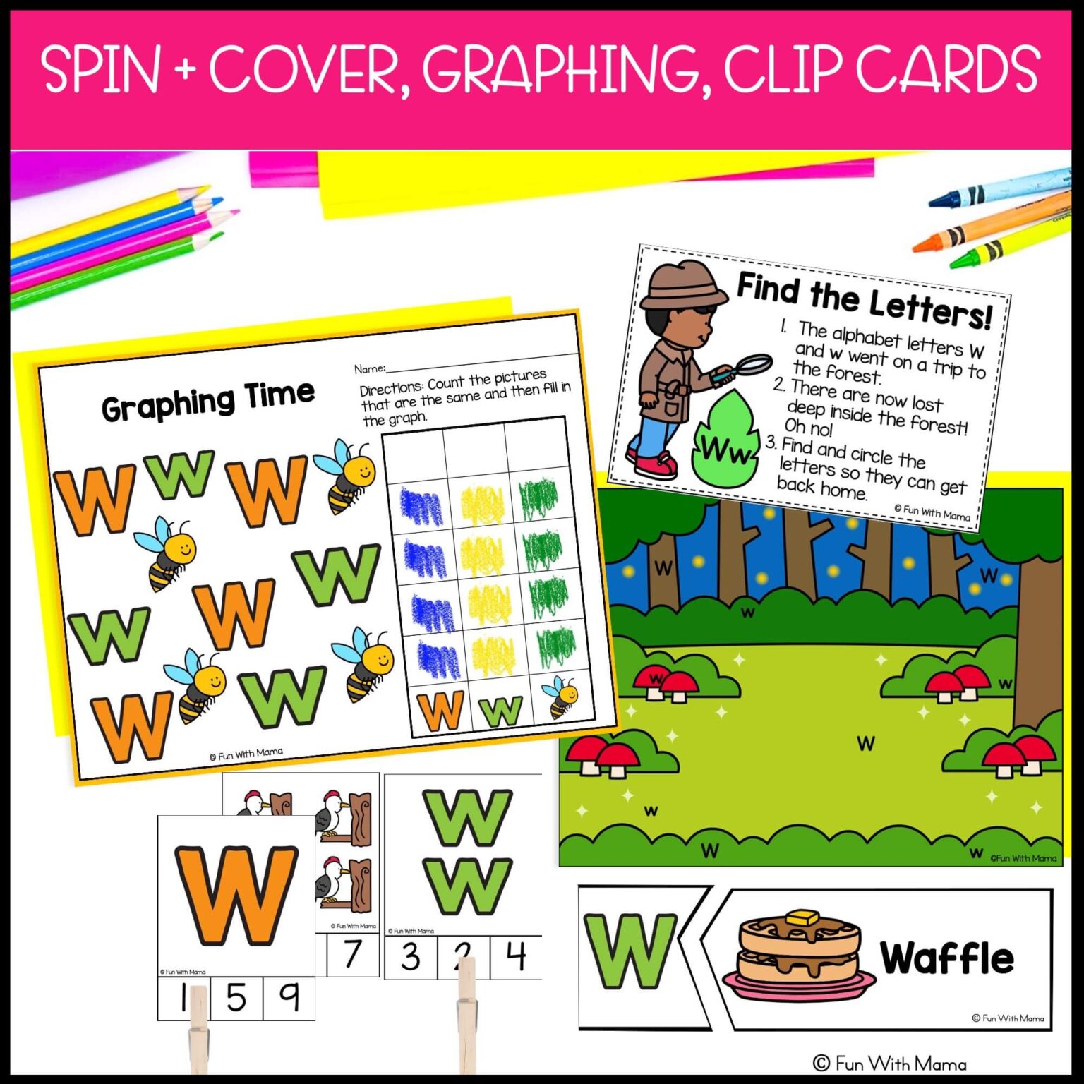 Letter W Activities + Worksheets Pack
