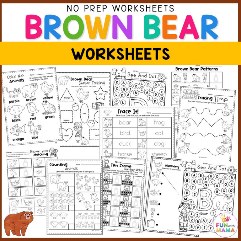 Brown Bear Worksheets