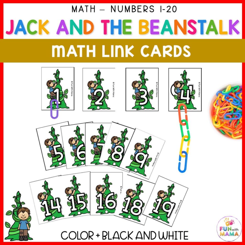 Math Link Early Math Jack And The Beanstalk Math Link Cards